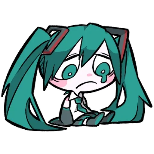😢 Стикер «LINEHatsune & KagamineBlackencir» для Telegram