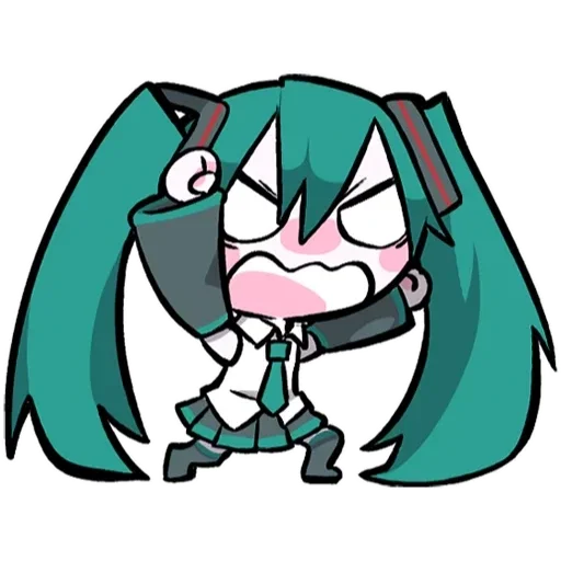 😡 Стикер «LINEHatsune & KagamineBlackencir» для Telegram