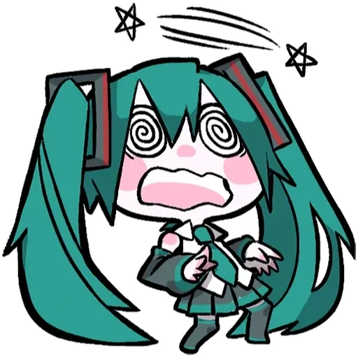 😵‍💫 Стикер «LINEHatsune & KagamineBlackencir» для Telegram