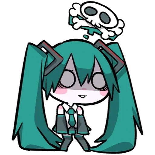 💀 Стикер «LINEHatsune & KagamineBlackencir» для Telegram