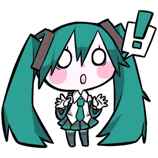 😯 Стикер «LINEHatsune & KagamineBlackencir» для Telegram