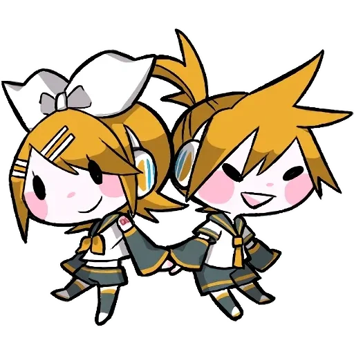 😌 Стикер «LINEHatsune & KagamineBlackencir» для Telegram