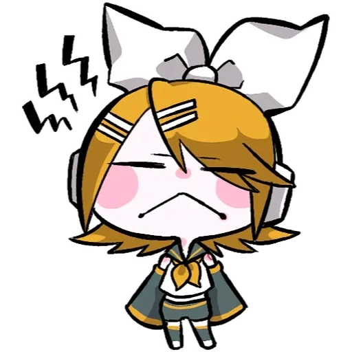 😣 Стикер «LINEHatsune & KagamineBlackencir» для Telegram