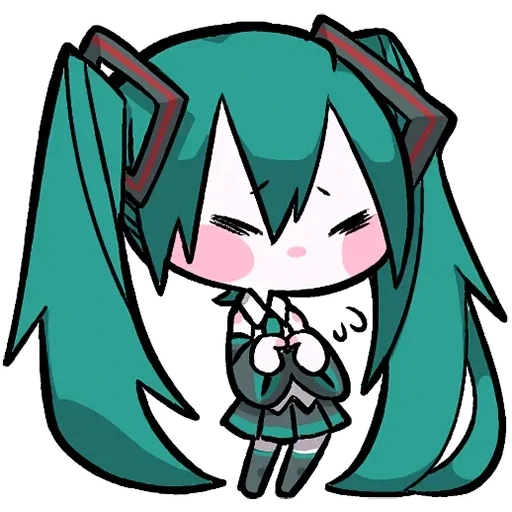 😓 Стикер «LINEHatsune & KagamineBlackencir» для Telegram