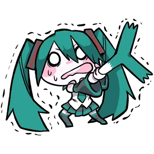 😨 Стикер «LINEHatsune & KagamineBlackencir» для Telegram