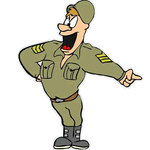 😠 Стикер «Military» для Telegram