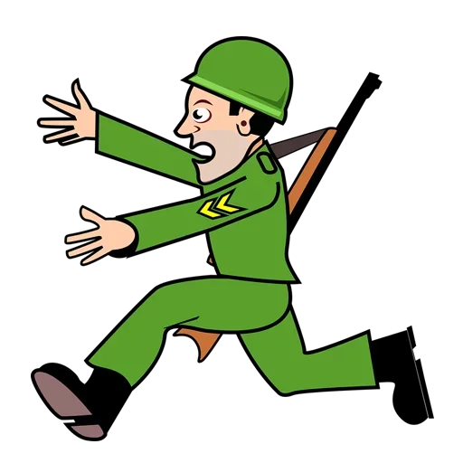 🏃‍♂ Стикер «Military» для Telegram
