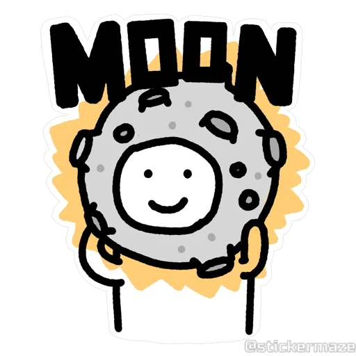 🌝 Стикер «Voices In My Brain» для Telegram