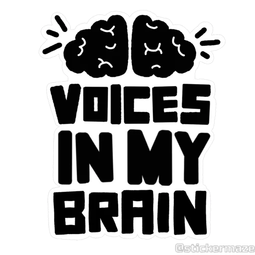 🤯 Стикер «Voices In My Brain» для Telegram