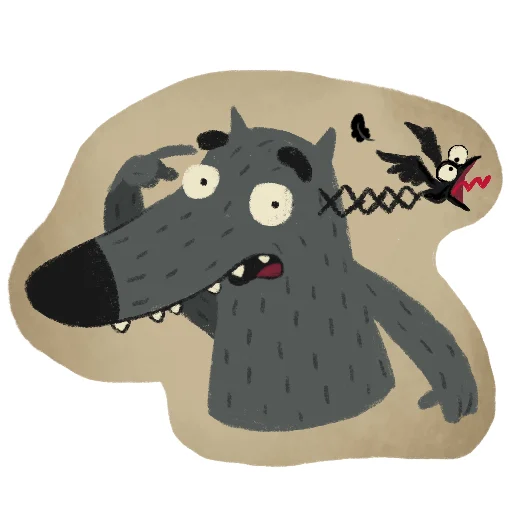 🤪 Стикер «Волчок Бедолага» для Telegram