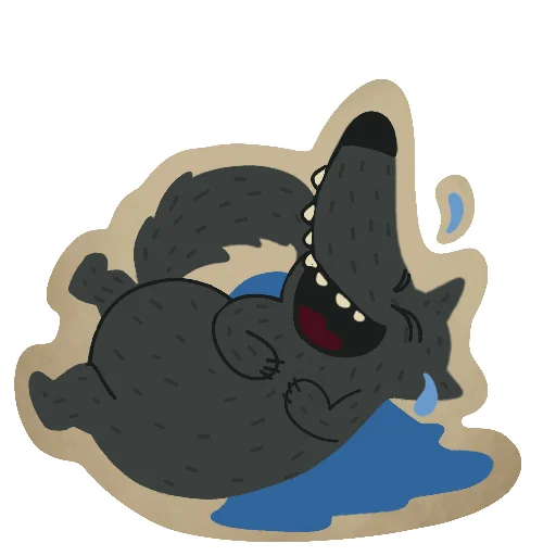 🤣 Стикер «Волчок Бедолага» для Telegram
