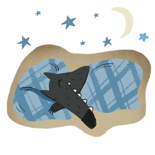 😴 Стикер «Волчок Бедолага» для Telegram