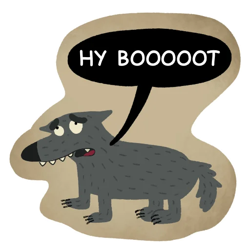 😮‍💨 Стикер «Волчок Бедолага» для Telegram
