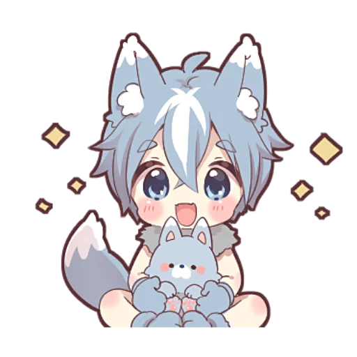 😊 Стикер «Волк–кун» для Telegram