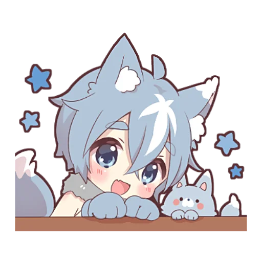 🥰 Стикер «Волк–кун» для Telegram
