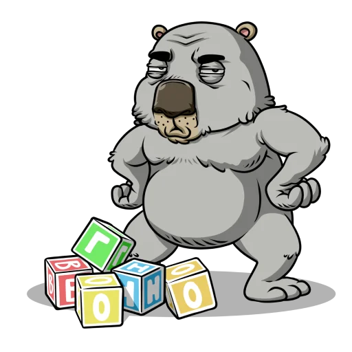 💩 Стикер «Вомбат» для Telegram