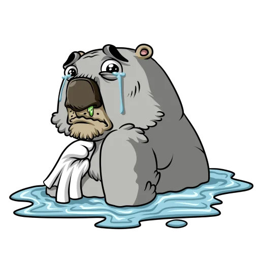 😢 Стикер «Вомбат» для Telegram