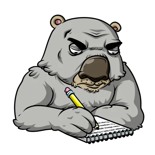 🗒 Стикер «Вомбат» для Telegram