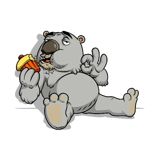 🍪 Стикер «Вомбат» для Telegram