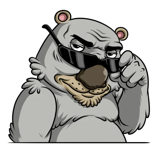 😎 Стикер «Вомбат» для Telegram