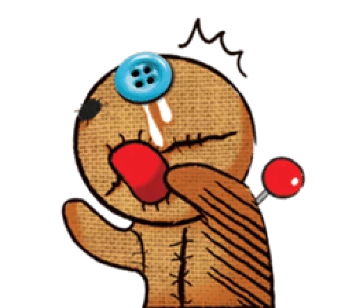 😈 Стикер «Voodoo Doll» для Telegram