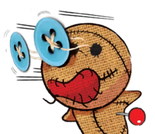 😈 Стикер «Voodoo Doll» для Telegram