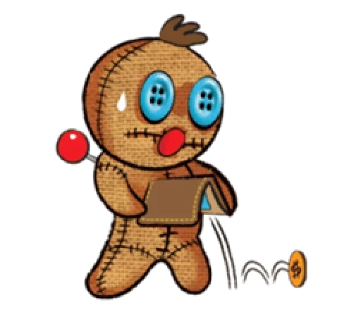 😈 Стикер «Voodoo Doll» для Telegram