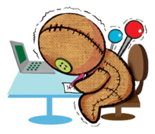 😈 Стикер «Voodoo Doll» для Telegram