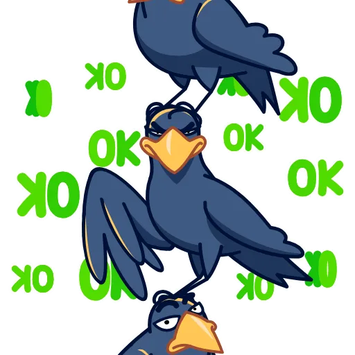 Стикер 8 Ворон