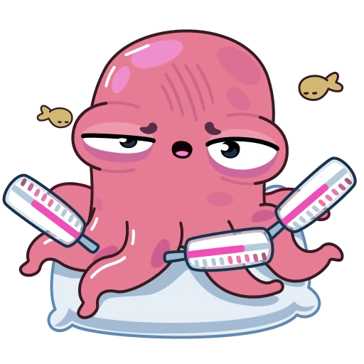🤒 Стикер «Восьминогий вайб» для Telegram