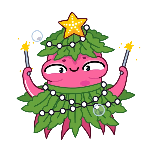 🎄 Стикер «Восьминогий вайб» для Telegram