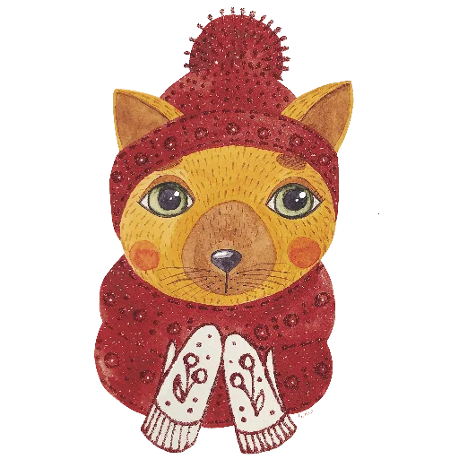 🧣 Стикер «Ника Кот» для Telegram