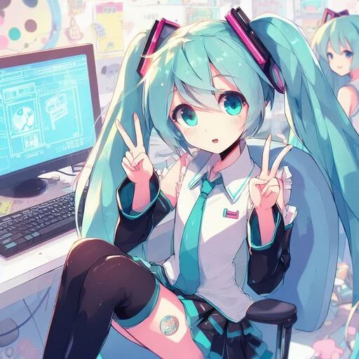 👩‍💻 Стикер «VOLT Hatsune Miku» для Telegram