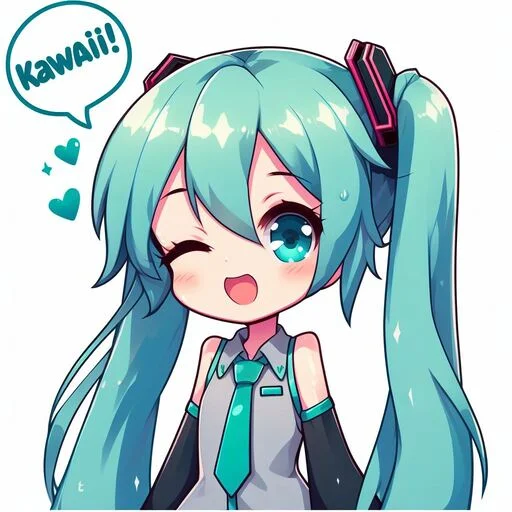 🥺 Стикер «VOLT Hatsune Miku» для Telegram