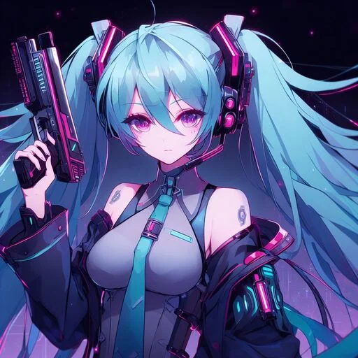 🔫 Стикер «VOLT Hatsune Miku» для Telegram