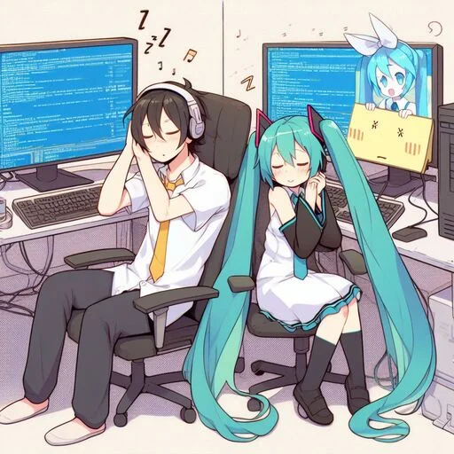 😴 Стикер «VOLT Hatsune Miku» для Telegram