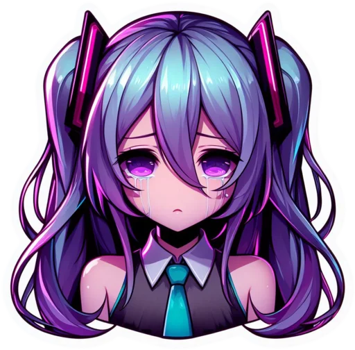 😭 Стикер «VOLT Hatsune Miku Part 2» для Telegram