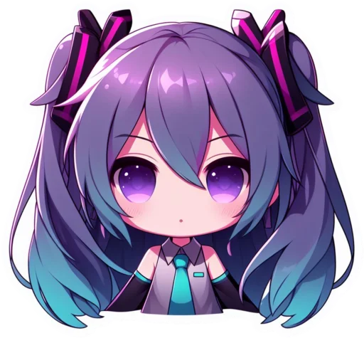 😯 Стикер «VOLT Hatsune Miku Part 2» для Telegram