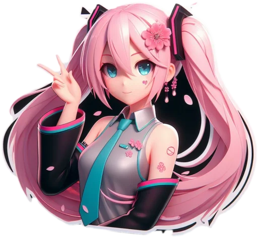 🌸 Стикер «VOLT Hatsune Miku Part 2» для Telegram