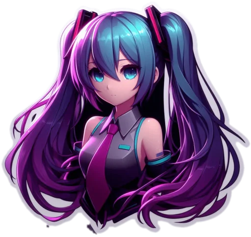 🌙 Стикер «VOLT Hatsune Miku Part 2» для Telegram