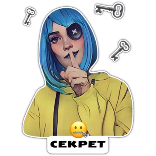 🗝 Стикер «Coraline» для Telegram