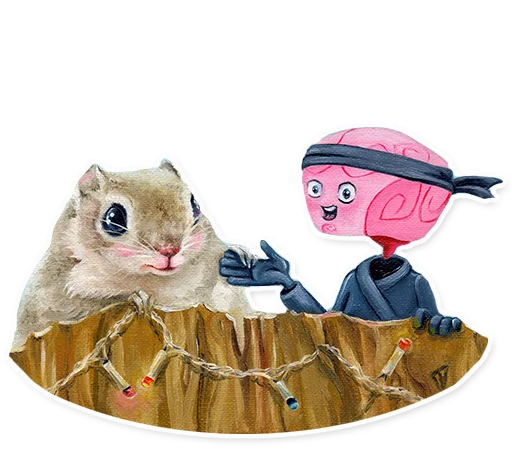 🧠 Стикер «Vulpino» для Telegram