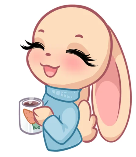 ☕️ Стикер «Rabbit?» для Telegram
