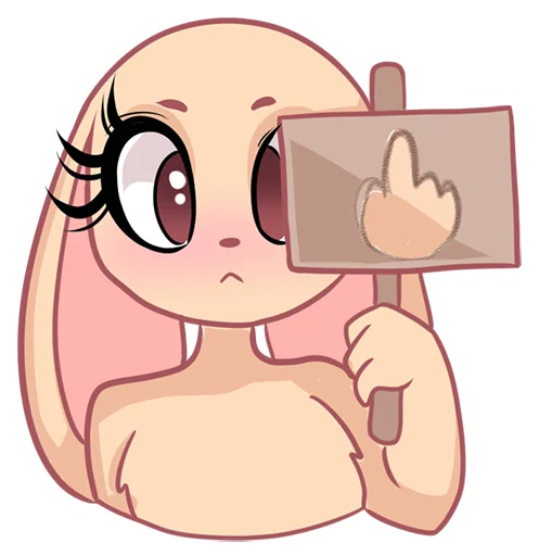 🖕 Стикер «Rabbit?» для Telegram