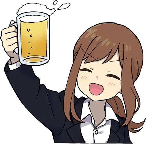 🍺 Стикер «Взрослая-тян» для Telegram