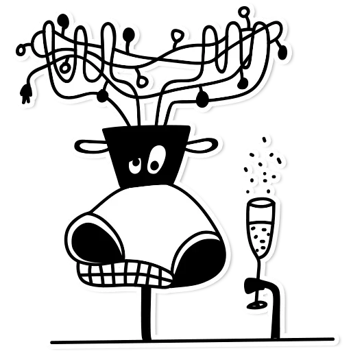😜 Стикер «Adult Moose» для Telegram