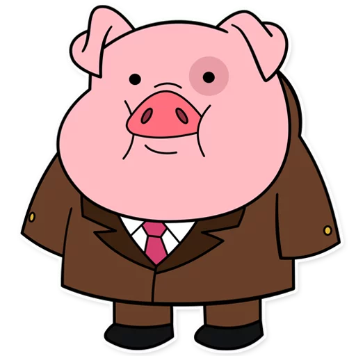🎩 Стикер «Waddles Gravity Falls» для Telegram