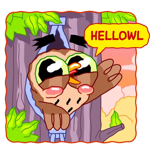 👋 Стикер «Wally the Owl» для Telegram