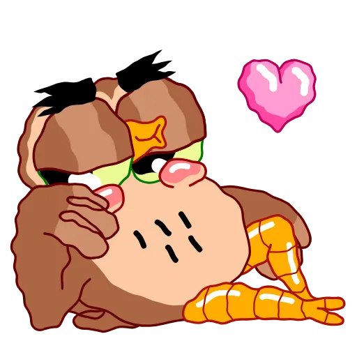 😘 Стикер «Wally the Owl» для Telegram