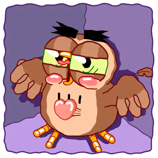 😨 Стикер «Wally the Owl» для Telegram